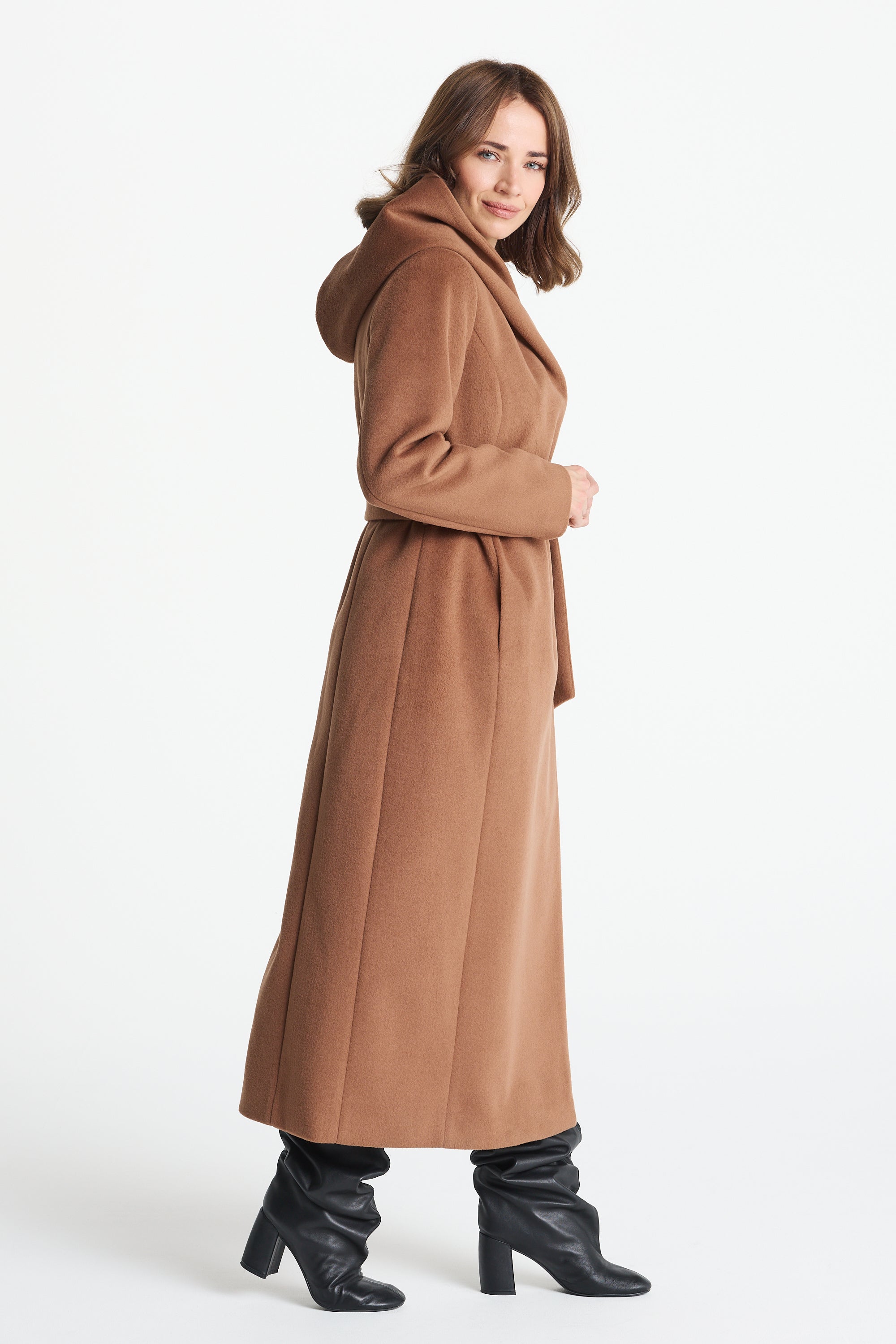 Płaszcz NOELIA maxi camelowy