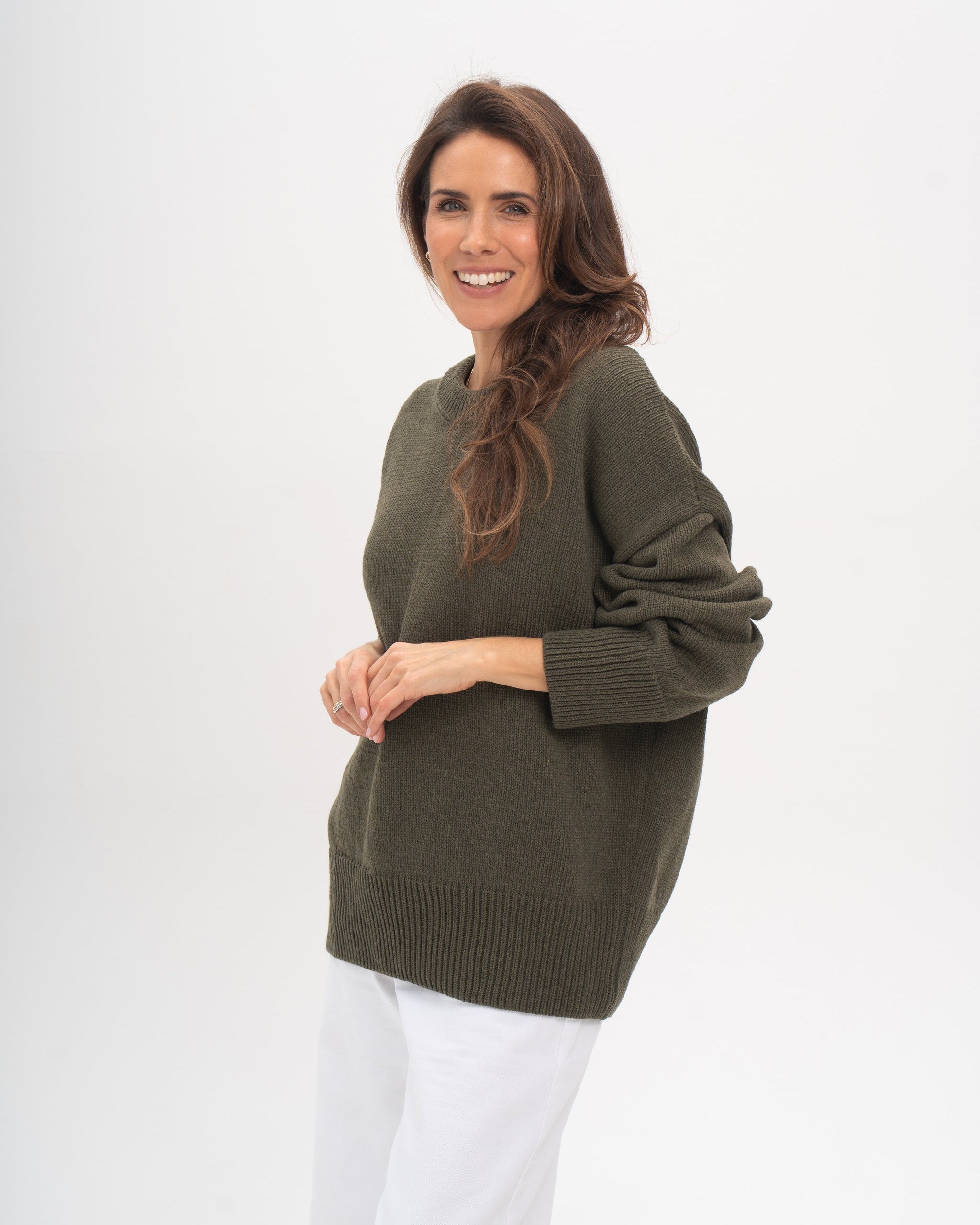Sweter Livia oliwkowy