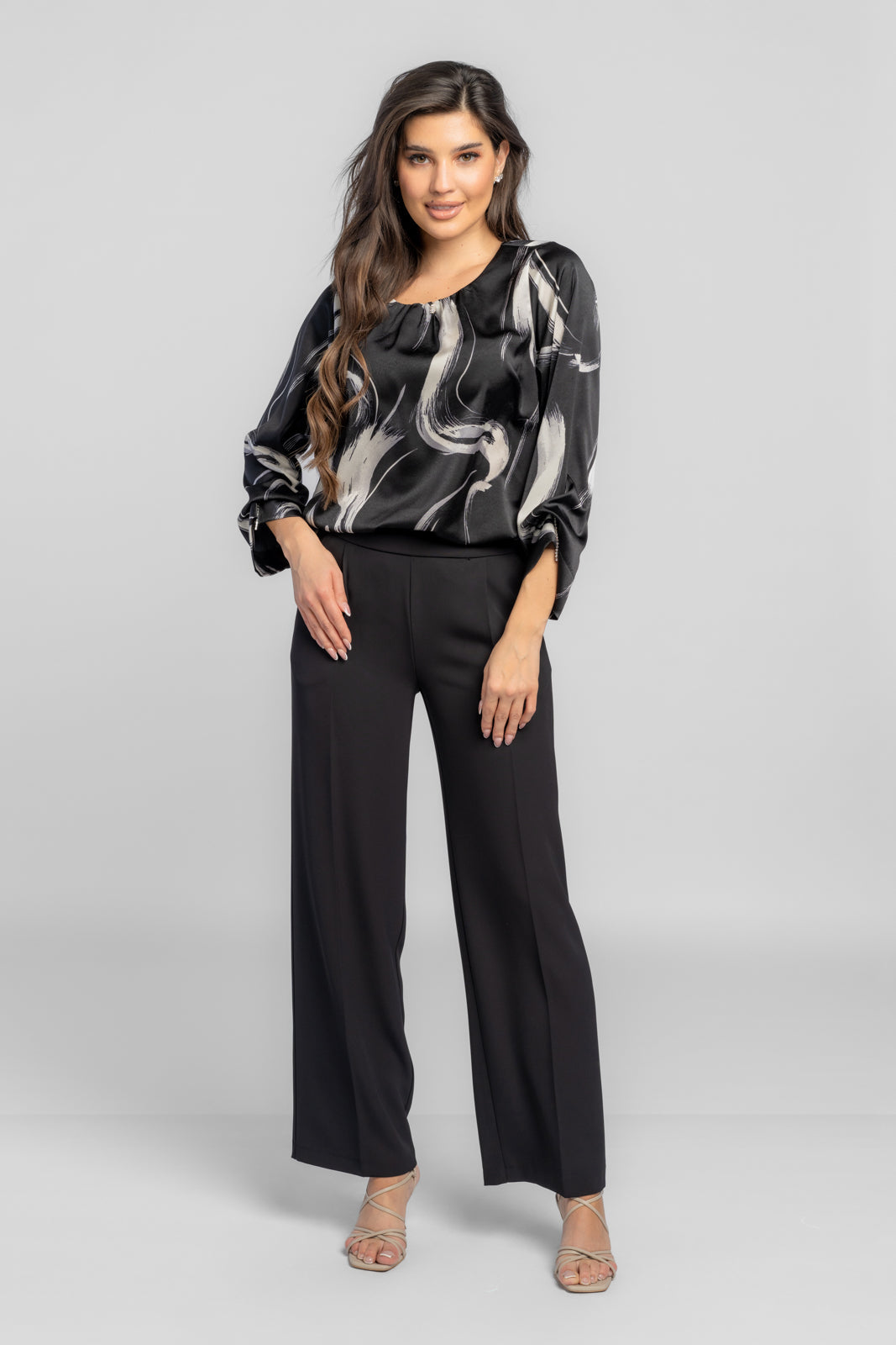 Bluzka LUCY czarna print